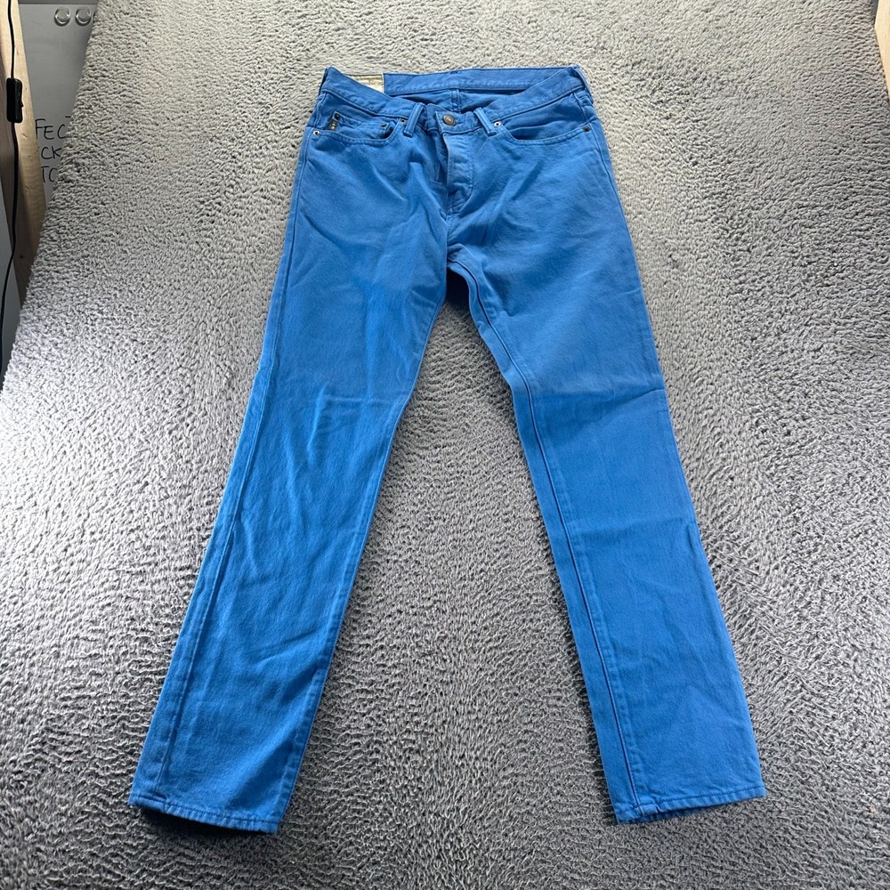 Abercrombie & Fitch Pant Mens 32x32 Blue Chino Straight Office Career Preppy